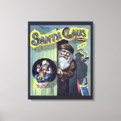 Weihnachten, Weihnachtsmann und sein Werk Leinwanddruck (Vorderseite)