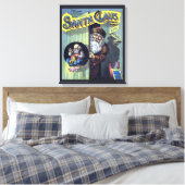 Weihnachten, Weihnachtsmann und sein Werk Leinwanddruck (Insitu (Schlafzimmer))