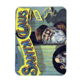 Weihnachten, Weihnachtsmann und sein Werk Magnet (Vertikal)