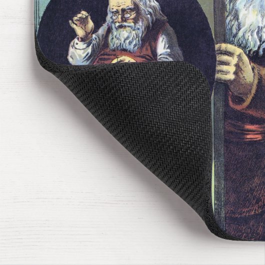 Weihnachten, Weihnachtsmann und sein Werk Mousepad (Ecke)