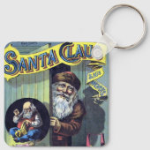 Weihnachten, Weihnachtsmann und sein Werk Schlüsselanhänger (Rückseite)