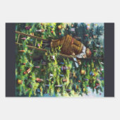 Weihnachten, Weihnachtsmann und seine Werke Geschenkpapier Set (Vorderseite 2)