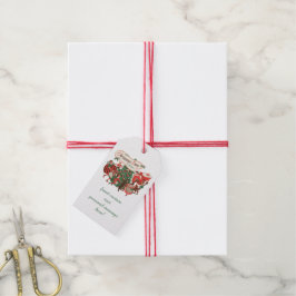 Weihnachten Weihnachtsmann und Tanzkinder Geschenkanhänger