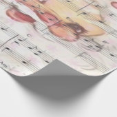 Weihnachten Weihnachtsmann - Vintage Notenmusik Geschenkpapier (Ecke)