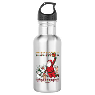 Weihnachten Weihnachtsmann Volleyball Schneemann R Edelstahlflasche