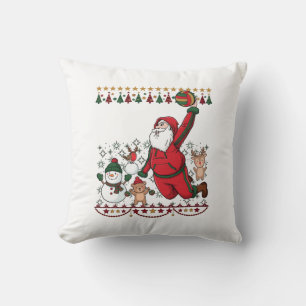 Weihnachten Weihnachtsmann Volleyball Schneemann R Kissen