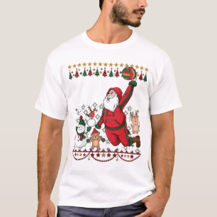 Weihnachten Weihnachtsmann Volleyball Schneemann R T-Shirt