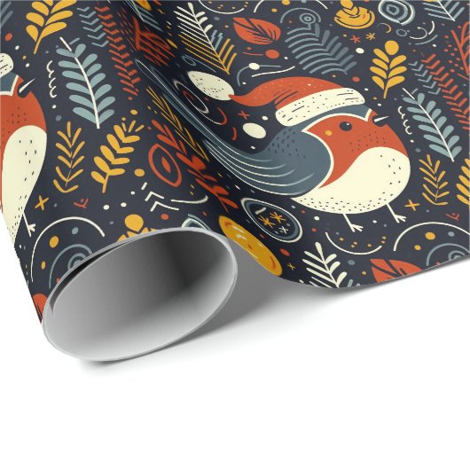 Weihnachten Weihnachtsmänner Rumänische Flaggenfar Geschenkpapier (Rolleneckpunkt)