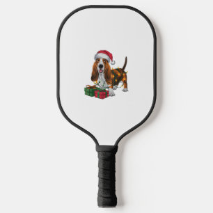 Weihnachten Weihnachtsmannmütze Basset Hund Weihna Pickleball Schläger