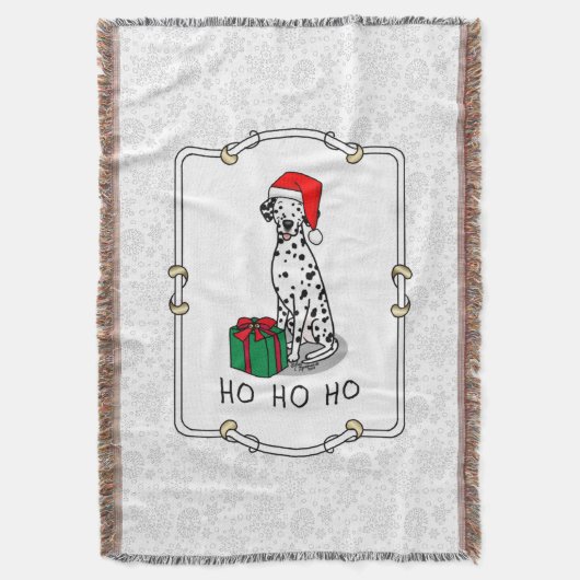 Weihnachten Weihnachtsmannmütze Dalmatiner Dog (sc Decke (Vorderseite Vertikal)