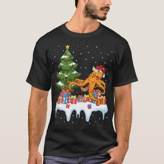 Weihnachten Weihnachtsmannmütze der Bäume Weihnach T-Shirt (Vorderseite)