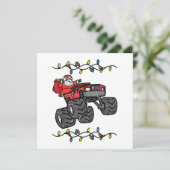 Weihnachten Weihnachtsmonster Lkw Jungen Kinder Kl Einladung (Stehend Vorderseite)