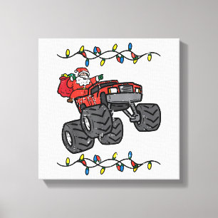 Weihnachten Weihnachtsmonster Lkw Jungen Kinder Kl Leinwanddruck