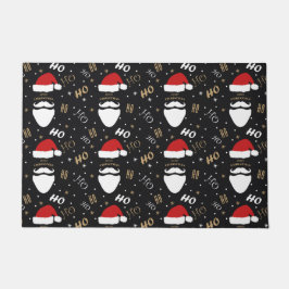 Weihnachten Weihnachtsmuster Schwarzer Hintergrund Fußmatte