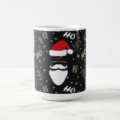 Weihnachten Weihnachtsmuster Schwarzer Hintergrund Kaffeetasse (Mittel)