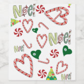 Weihnachten, Weihnachtsnachtsnacht und Set mit dem Weinetikett (Einzelnes Label)