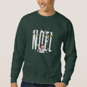 Weihnachten Weihnachtsquote Snowman White Typograf Sweatshirt (Vorderseite)