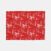 Weihnachten-Weihnachtsrote Fleece-Decke Paris Fleecedecke (Vorderseite (Horizontal))