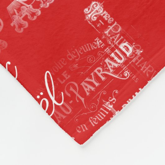 Weihnachten-Weihnachtsrote Fleece-Decke Paris Fleecedecke (Ecke)