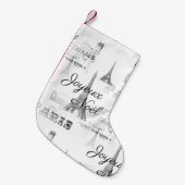 Weihnachten-WeihnachtsStrumpf Paris Joyeux Kleiner Weihnachtsstrumpf (Vorderansicht (hängend))