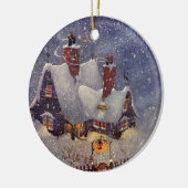 Weihnachten, Weihnachtswerkstatt Nordpol Keramikornament (Links)