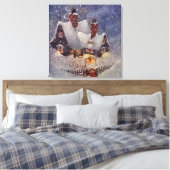Weihnachten, Weihnachtswerkstatt Nordpol Leinwanddruck (Insitu (Schlafzimmer))