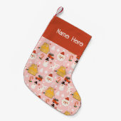 Weihnachten Weihnachtswerkstatt Retro Rosa Kleiner Weihnachtsstrumpf (Vorderansicht (hängend))