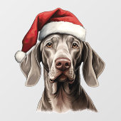 Weihnachten Weimaraner Fensteraufkleber (Blatt)