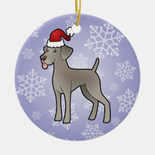 Weihnachten Weimaraner Keramikornament