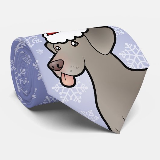 Weihnachten Weimaraner Krawatte (Gerollt)