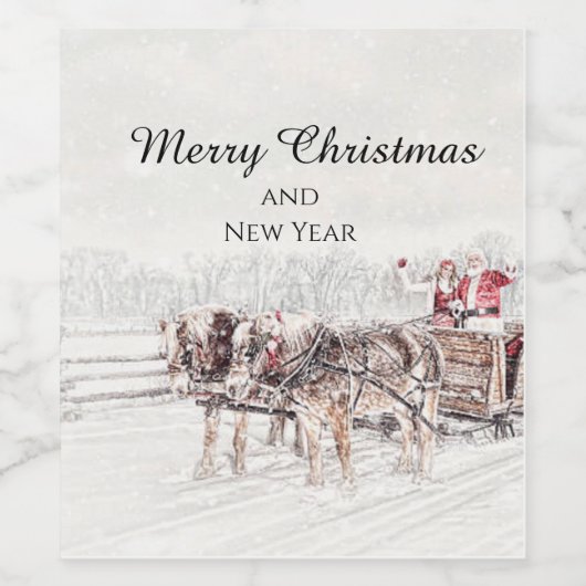 Weihnachten Weinetikett (Einzelnes Label)