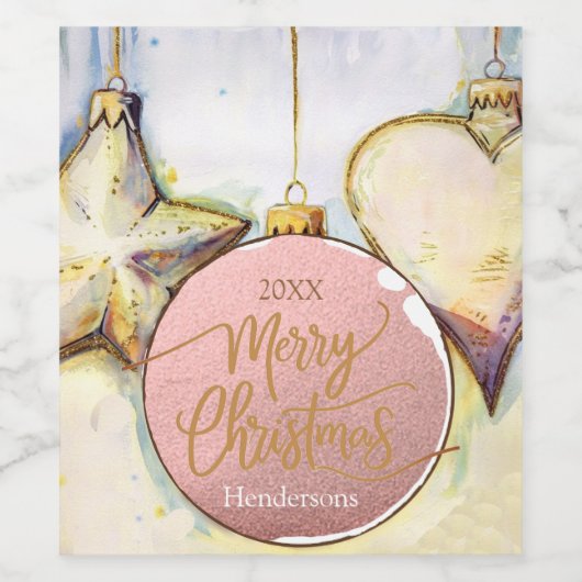 Weihnachten Weinetikett (Einzelnes Label)