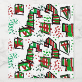 Weihnachten Weinetikett (Einzelnes Label)