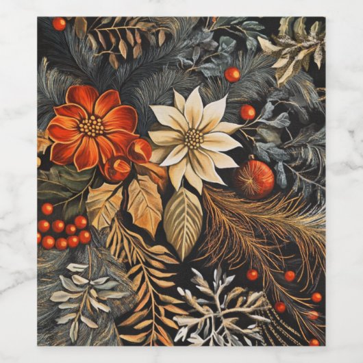 Weihnachten Weinetikett (Einzelnes Label)