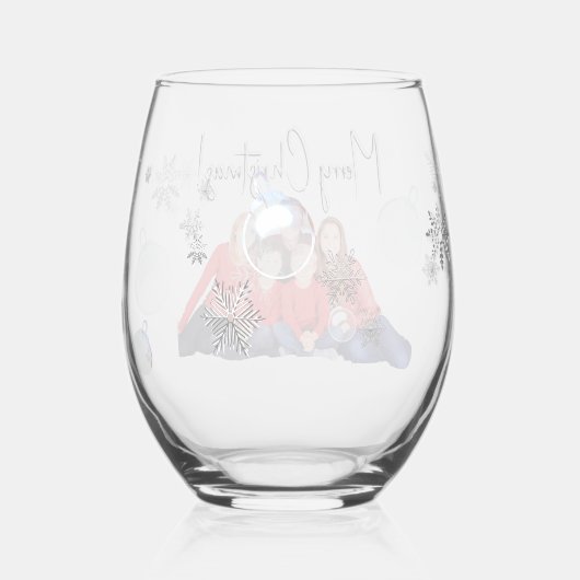 Weihnachten Weinglas Ohne Stiel (Rückseite)