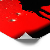 Weihnachten Weisen Red Sky Star Lite Nacht Poster (Ecke)