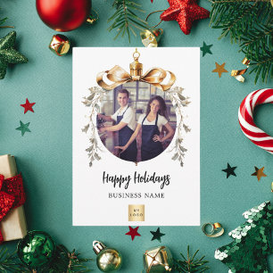 Weihnachten weiß goldene Schmuck Geschäft Foto Log