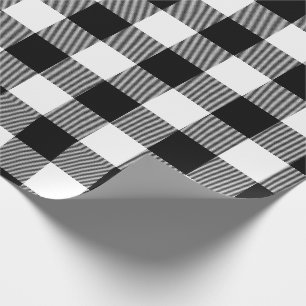 Weihnachten weiß u. schwarzer riesiger Büffel-Ka Geschenkpapier