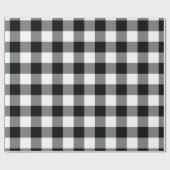 Weihnachten weiß u. schwarzer riesiger Büffel-Karo Geschenkpapier (Flach)