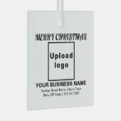 Weihnachten - Weißer Quadrat Ornament Aus Glas (Vorderseite Rechts)