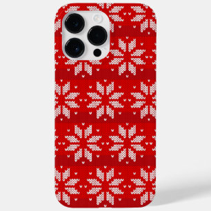 Weihnachten - Weißer Winter Strick Snowflakes Case-Mate iPhone 14 Pro Max Hülle