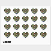 Weihnachten Welpe Heart Sticker (Blatt)