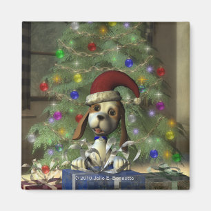 Weihnachten-Welpen-Magnet Magnet