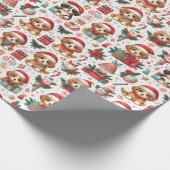 Weihnachten - Welpen-Wrapping Paper Geschenkpapier (Ecke)