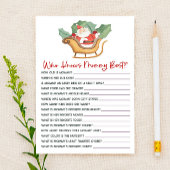 Weihnachten Wer Mommy Baby Shower Game kennt Briefpapier