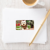 Weihnachten - West Highland Terrier - Abby Adressaufkleber (Insitu)