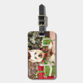 Weihnachten - Westhochland Terrier - Abby Gepäckanhänger (Vorderseite vertikal)