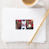 Weihnachten - Westie - Bella Adressaufkleber (Insitu)