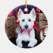 Weihnachten - Westie - Bella Keramikornament (Hinten)