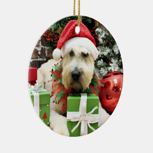 Weihnachten - Wheaten Terrier - Bailey Keramik Ornament (Rechts)